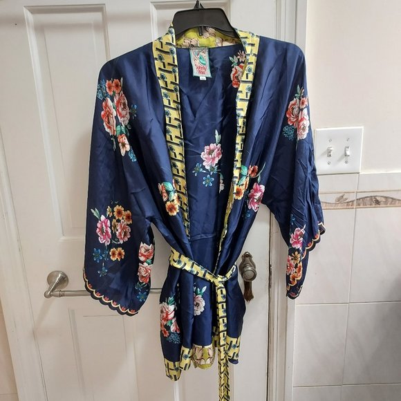 Johnny Was ZUKI Silk Floral KIMONO